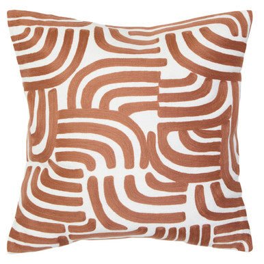 Bosie Ozella Natural And Terracotta Square Cushion