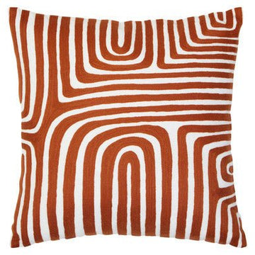 Bosie Ozella Rust And White Cushion