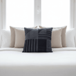 Bosie Safira Black And Grey Hair on Leather Cushion