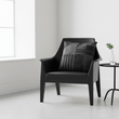 Bosie Safira Black And Grey Hair on Leather Cushion