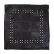 Bosie Safira Black Hair on Leather Patchwork Cushion