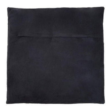 Bosie Safira Black Hair on Leather Patchwork Cushion