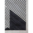 Bosie Safira Large Black And White Hair on Leather Rug