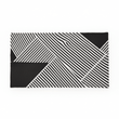Bosie Safira Large Black And White Hair on Leather Rug