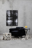 Bosie Safira Large Hair on Leather Chevron Patchwork Rug