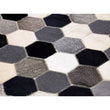 Bosie Safira Large Hair on Leather Hexagon Patchwork Rug