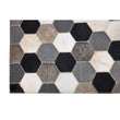 Bosie Safira Large Hair on Leather Hexagon Patchwork Rug