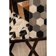 Bosie Safira Large Hair on Leather Hexagon Patchwork Rug