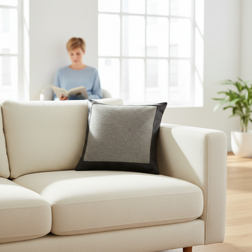 Bosie Hampstead Grey And Black Cushion.
