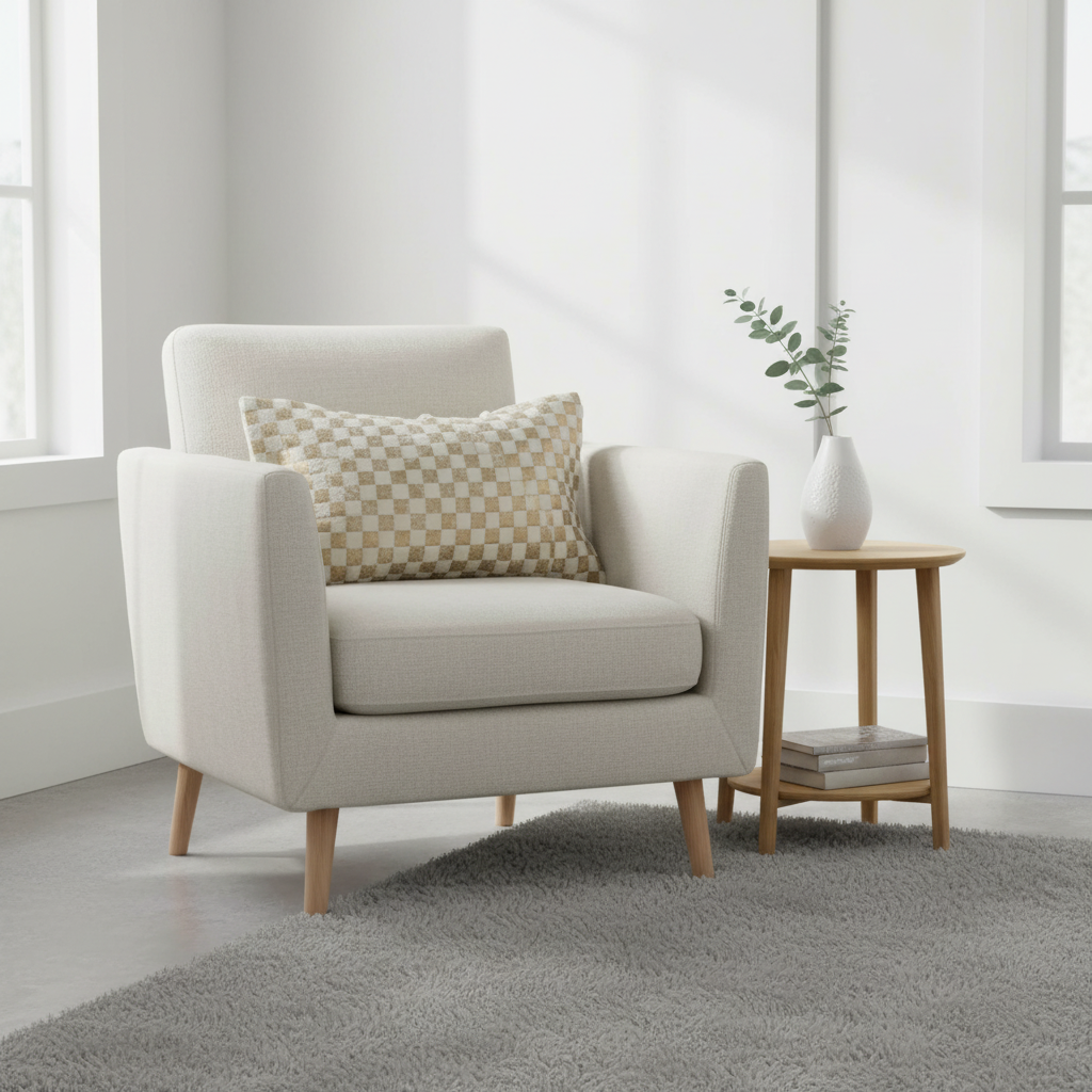 Bosie Kensington Townhouse Cream And Gold Check Cushion