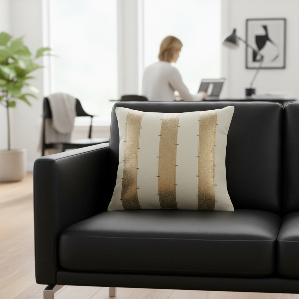 Bosie Kensington Townhouse Multi Gold Panel Cushion