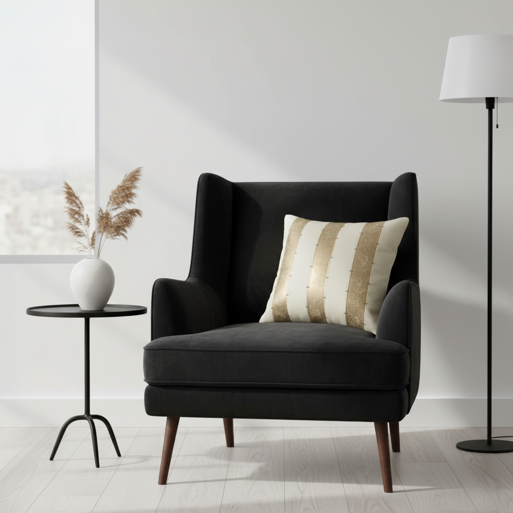 Bosie Kensington Townhouse Multi Gold Panel Cushion