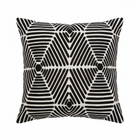 Bosie Ozella Black And White Square Embroidered Cushion