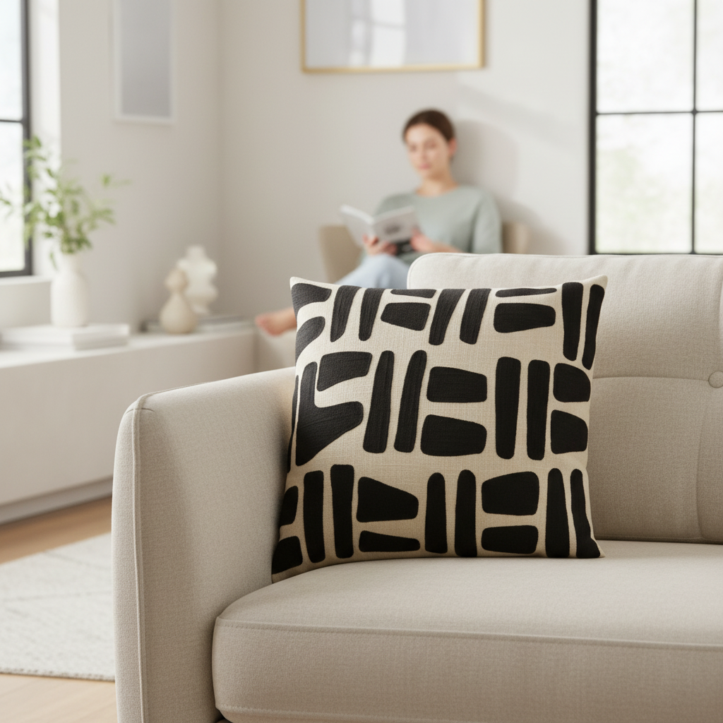 Bosie Ozella Natural And Black Cushion