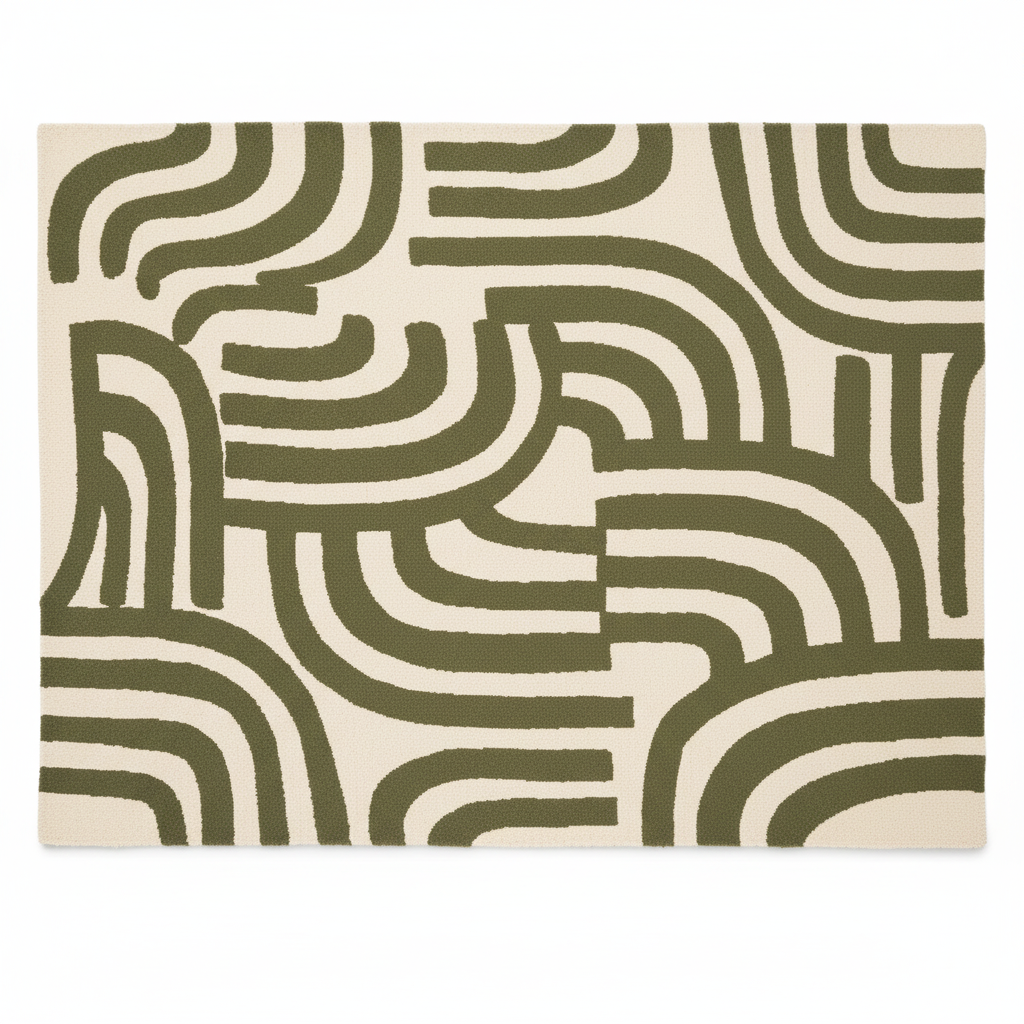 Bosie Ozella Natural And Green Throw