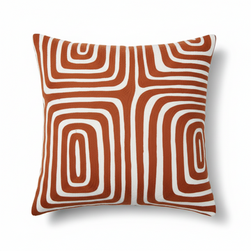 Bosie Ozella Rust And White Cushion
