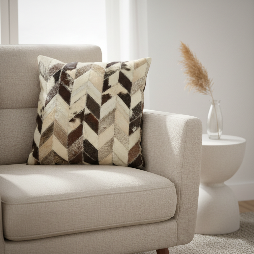 Bosie Safira Black And White Patchwork Cushion Cover