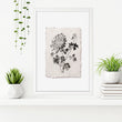 Botanical Artwork Neutral Chrysanthemum Ink-Style Floral wall art — piece 3 of 3 in the set