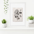 Botanical Artwork Neutral Chrysanthemum Ink-Style Floral Wall Art Prints | Set of 3