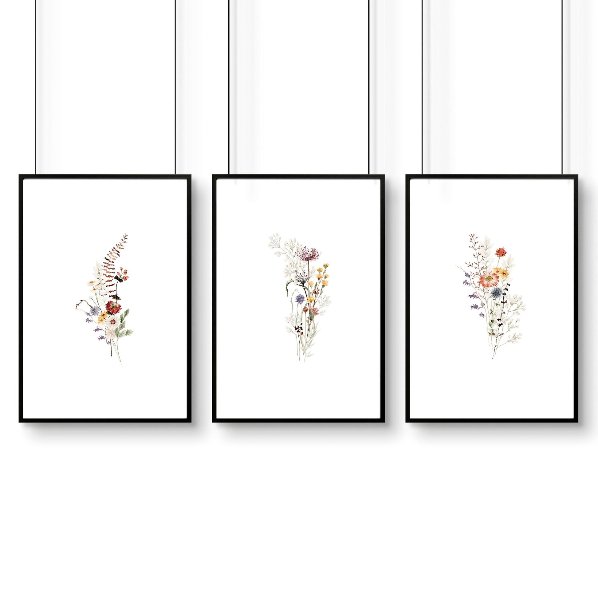 Botanical Framed Prints | Set of 3 wall art prints