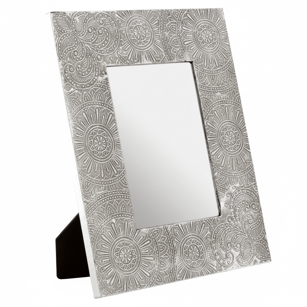 Bowerbird 5X7 Silver Etched Photo Frame