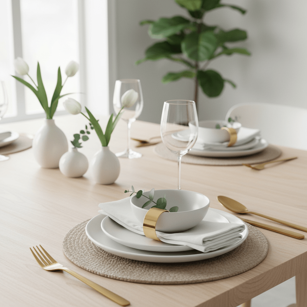 Bowerbird Agata Grey And Gold Napkin Rings