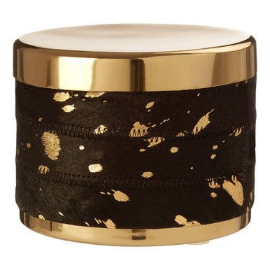 Bowerbird Large Gold And Black Trinket Box
