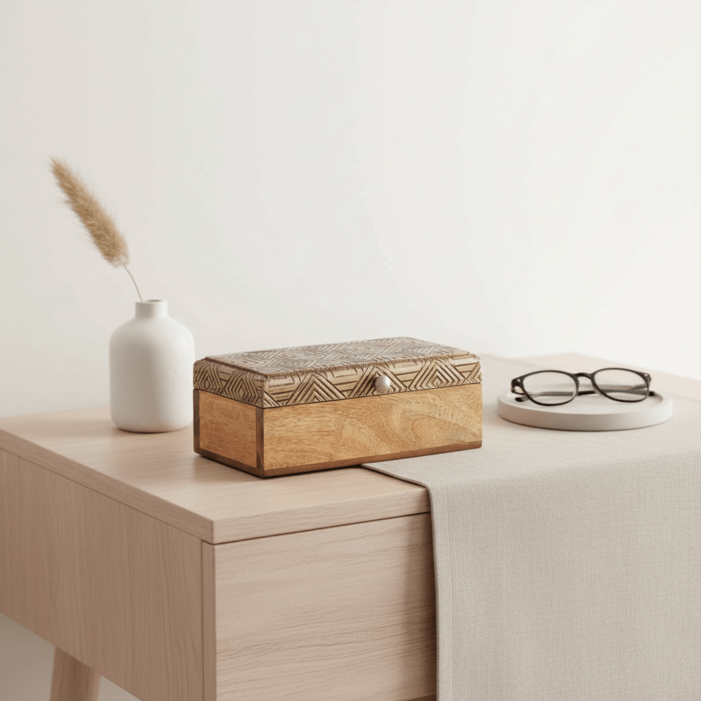 Bowerbird Tribal Small Trinket Box
