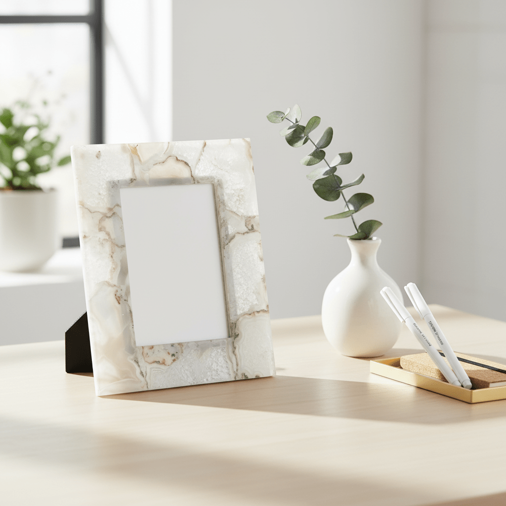 Bowerbird White Agate 5In X 7In Photo Frame