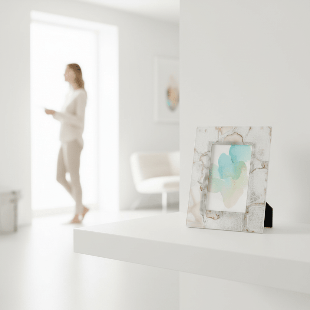 Bowerbird White Agate 5In X 7In Photo Frame