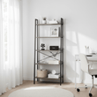 Bradbury Five Tier Dark Oak Veneer Ladder Shelf Unit