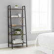 Bradbury Five Tier Dark Oak Veneer Ladder Shelf Unit