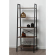 Bradbury Five Tier Dark Oak Veneer Ladder Shelf Unit