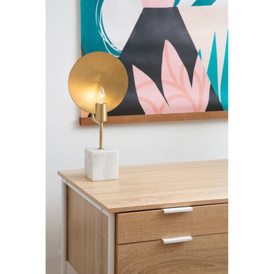 Bradbury Natural Oak Veneer Desk With Drawers