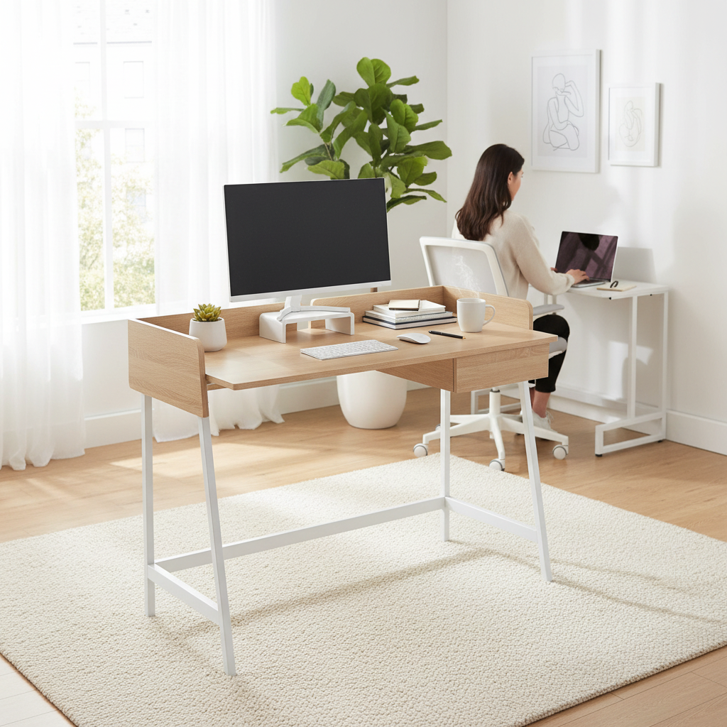Bradbury Natural Oak One Drawer Desk