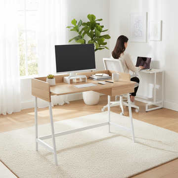 Bradbury Natural Oak One Drawer Desk
