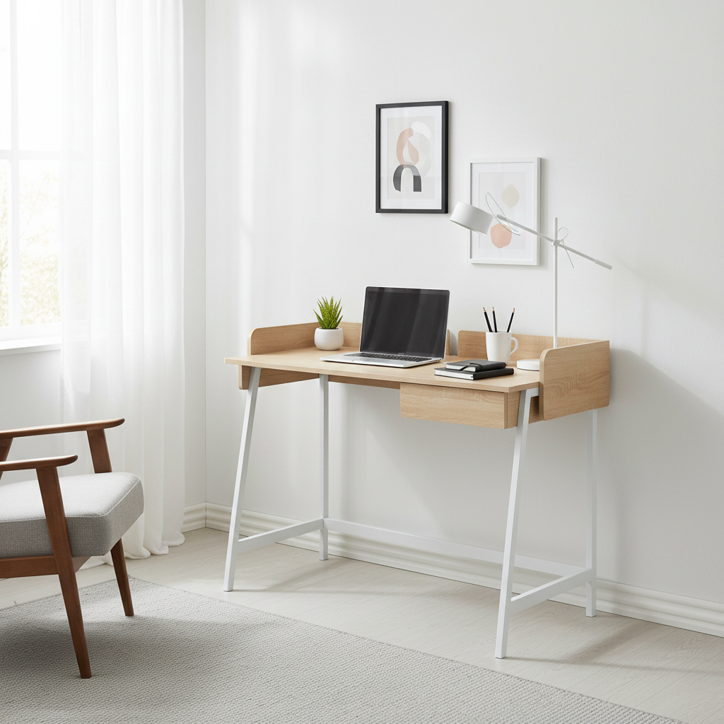 Bradbury Natural Oak One Drawer Desk
