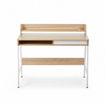 Bradbury Natural Oak Veneer Desk With Drawers
