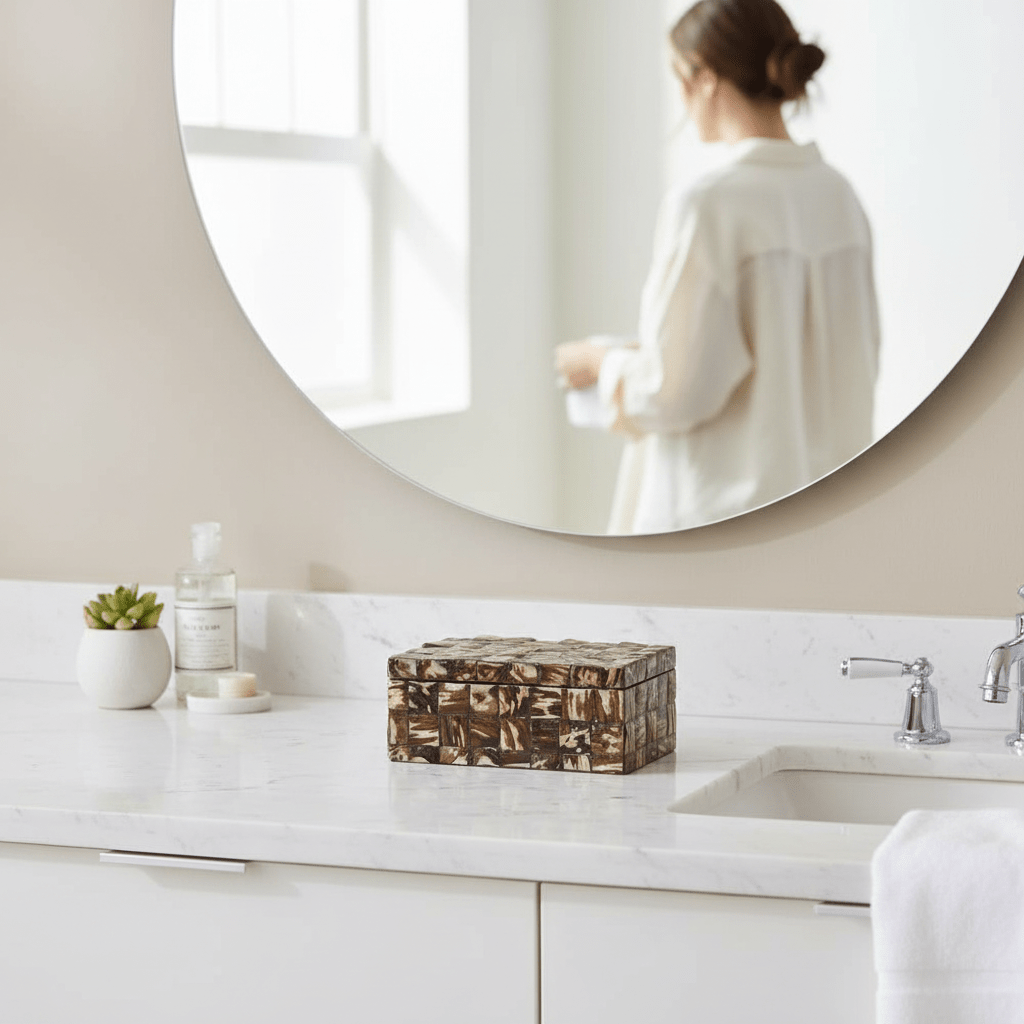 Branna Large Natural Shell Detail Box