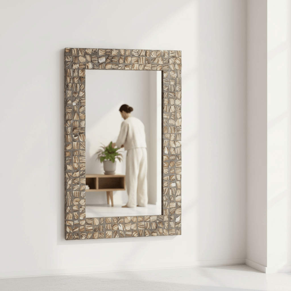 Branna Mother Of Pearl Rectangular Wall Mirror