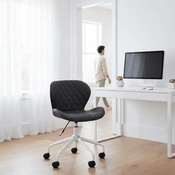 Brent Black And White Home Office Chair