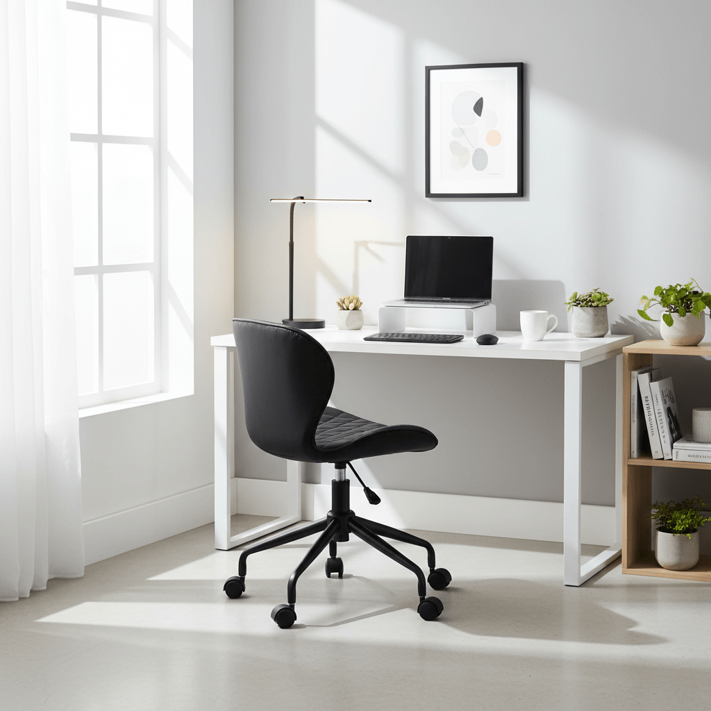 Brent Black Armless Home Office Chair