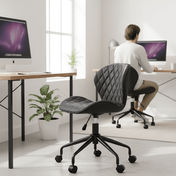 Brent Black Armless Home Office Chair