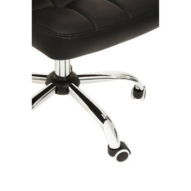 Brent Black Tufted Home office Chair