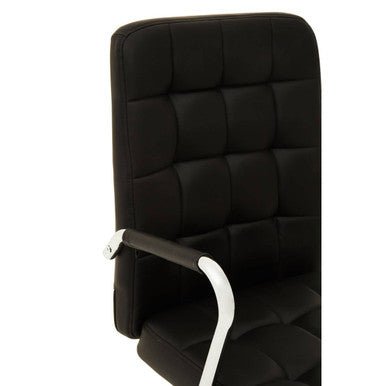 Brent Black Tufted Home office Chair