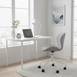 Brent Grey And White Home Office Chair