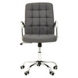 Brent Grey Leather Effect And Chrome Home office Chair