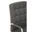 Brent Grey Leather Effect And Chrome Home office Chair