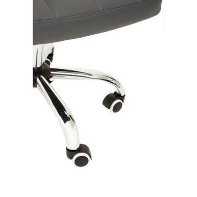 Brent Grey Leather Effect And Chrome Home office Chair