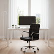 Brent Black Tufted Home office Chair